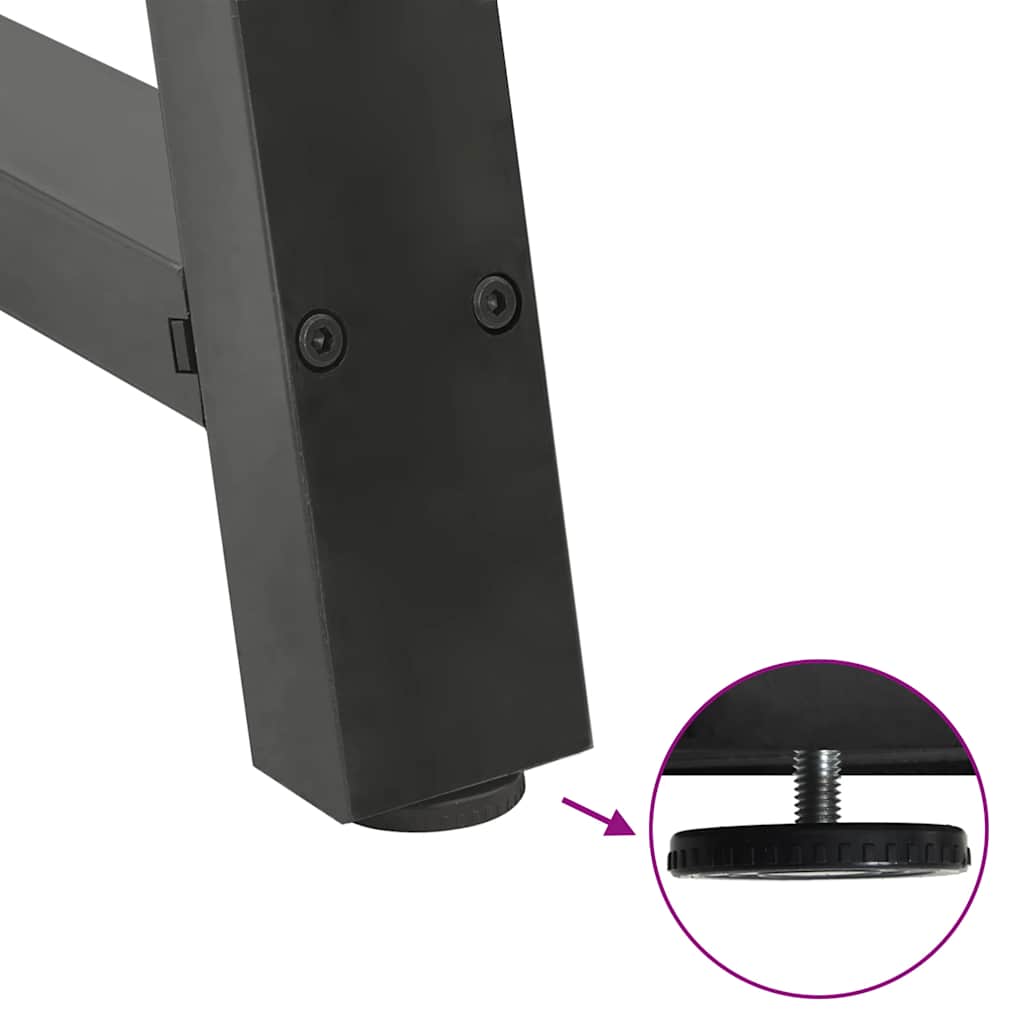 Πόδια Τραπεζαρίας Σχήματος Α 2 τεμ. Ανθρακί 80x(72-73) εκ. Ατσάλι