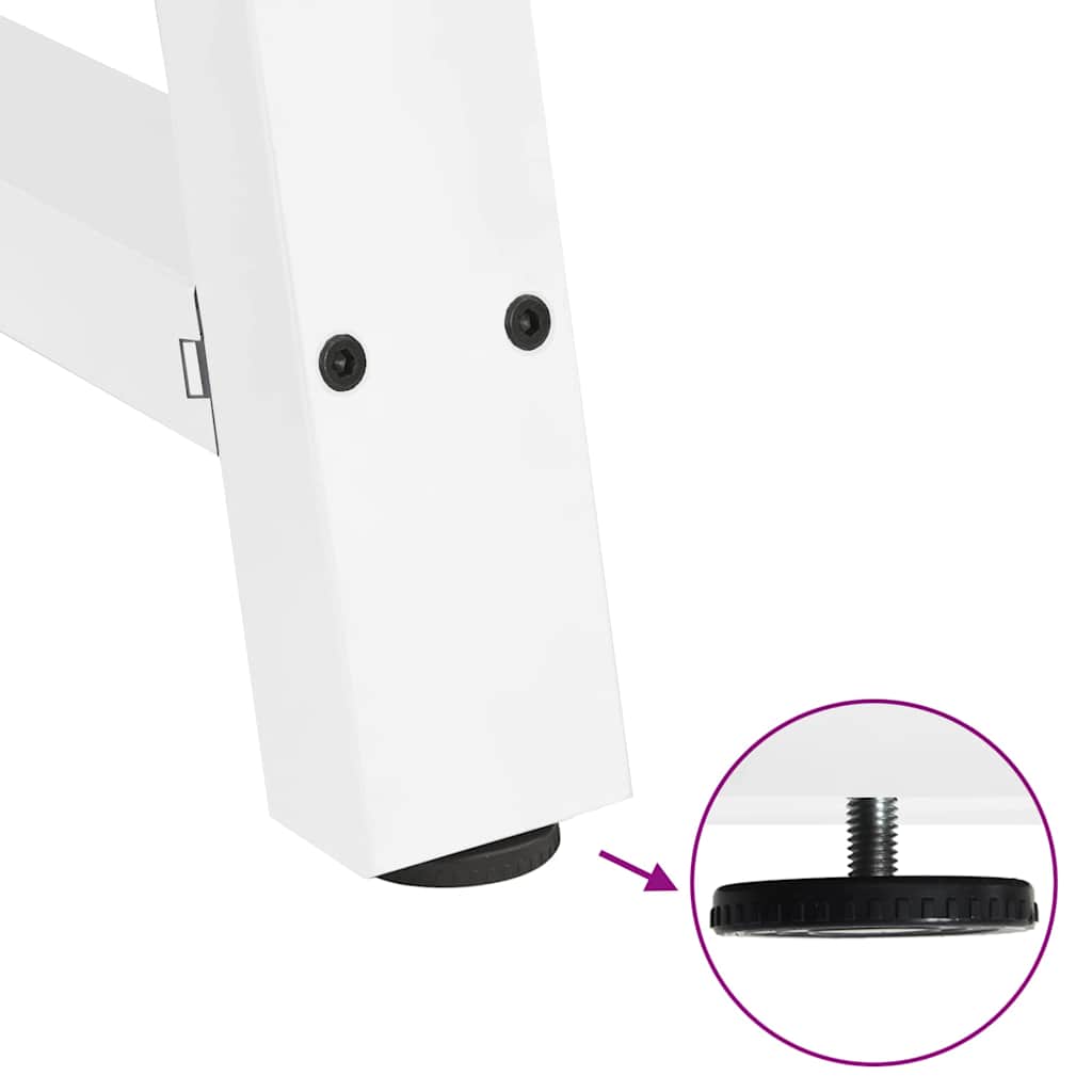 Πόδια Τραπεζαρίας σε Σχήμα Α, 2 τεμ. Λευκά 90x(72-73) εκ. Ατσάλι