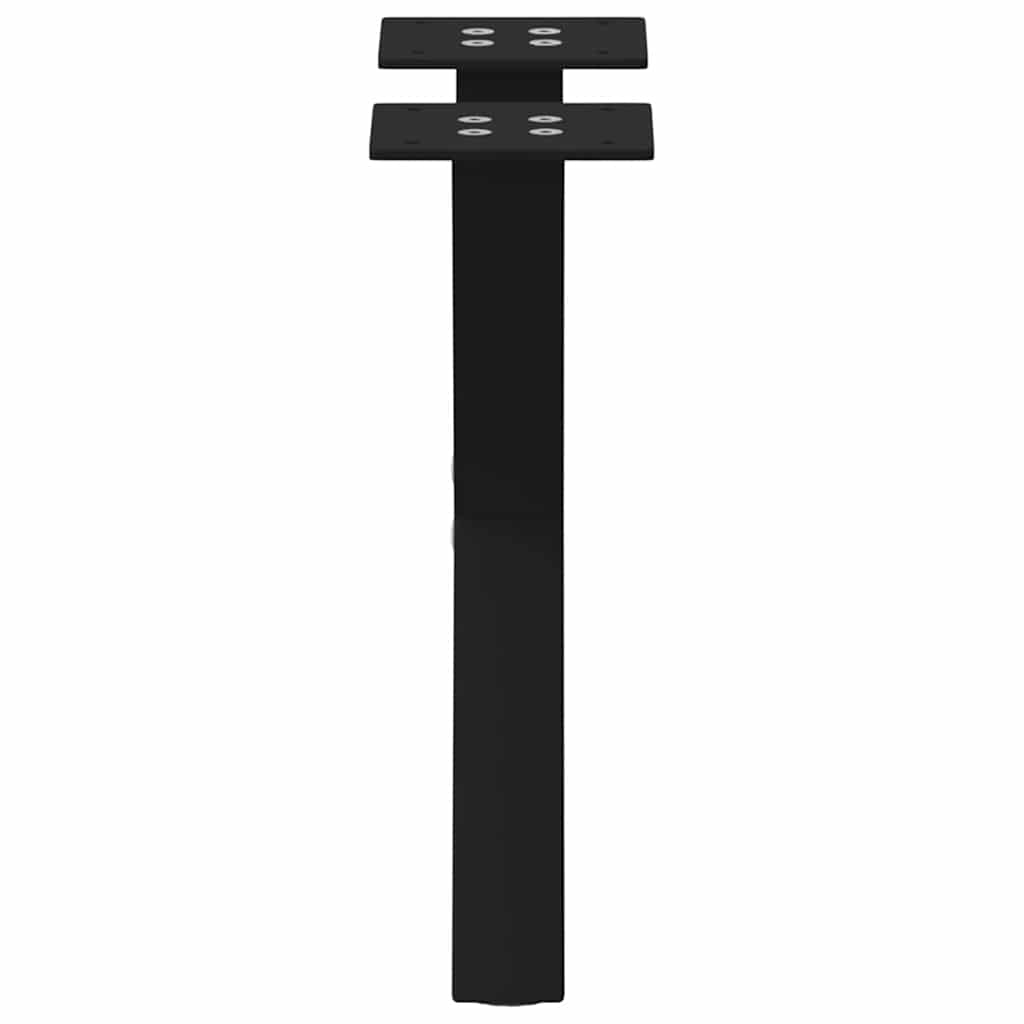 Πόδια Τραπεζιού Σαλονιού σε Σχήμα Χ, 2 τεμ. Μαύρο 30x(30-31) εκ. Ατσάλι - Pakobazaar