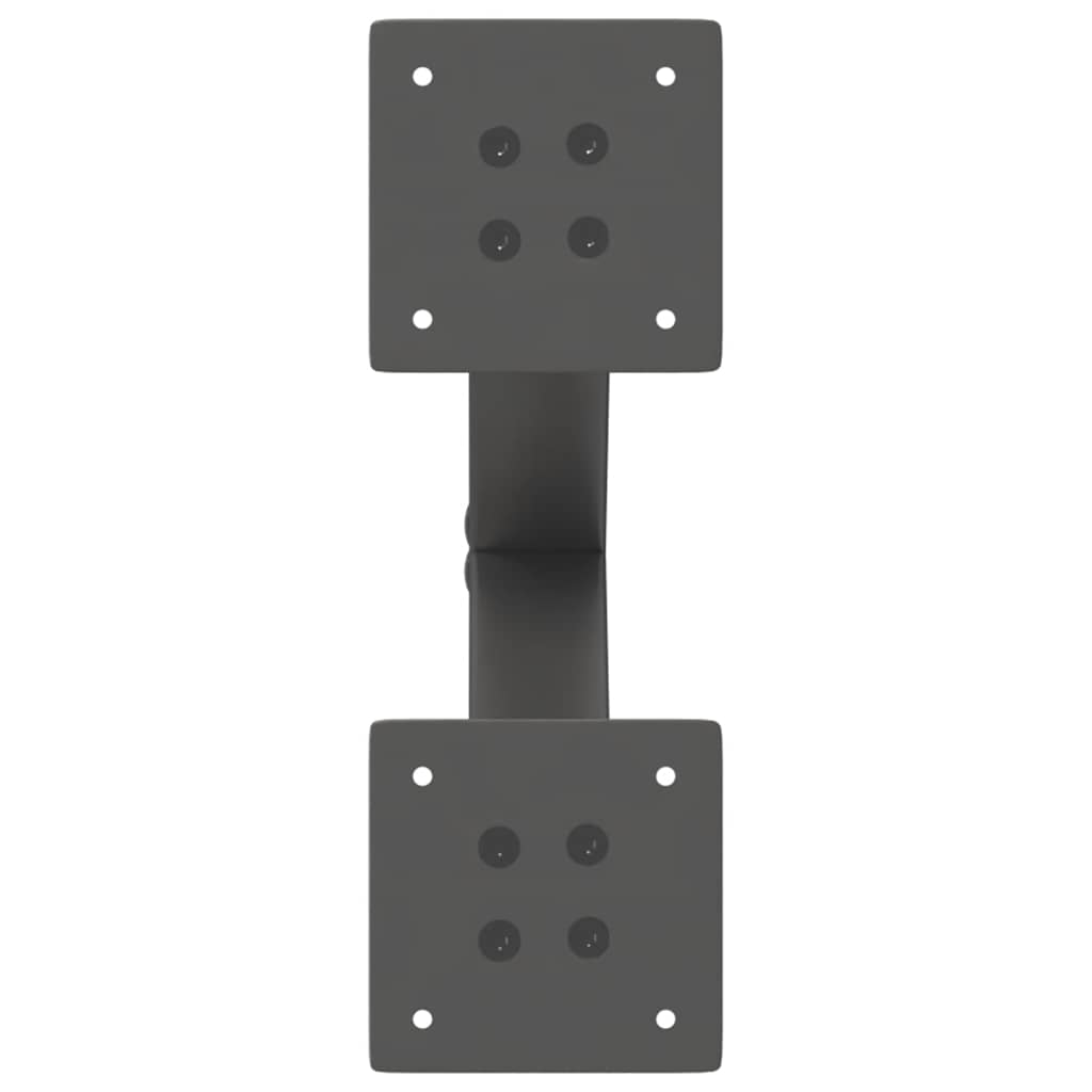 Πόδια Τραπεζιού Σαλονιού σε Σχήμα Χ, 2 τεμ. Ανθρακί 37x(30-31) εκ. Ατσάλι - Pakobazaar