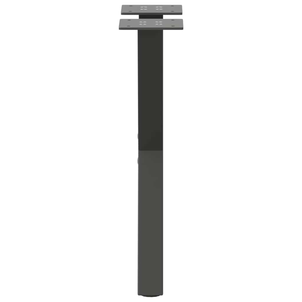 Πόδια Τραπεζιού Σαλονιού σε Σχήμα Χ, 2 τεμ. Ανθρακί 38x(42-43) εκ. Ατσάλι