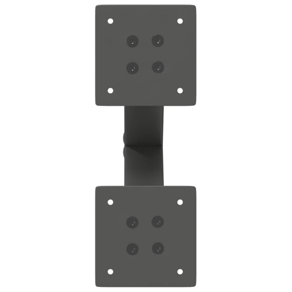 Πόδια Τραπεζιού Σαλονιού σε Σχήμα Χ, 2 τεμ. Ανθρακί 38x(42-43) εκ. Ατσάλι