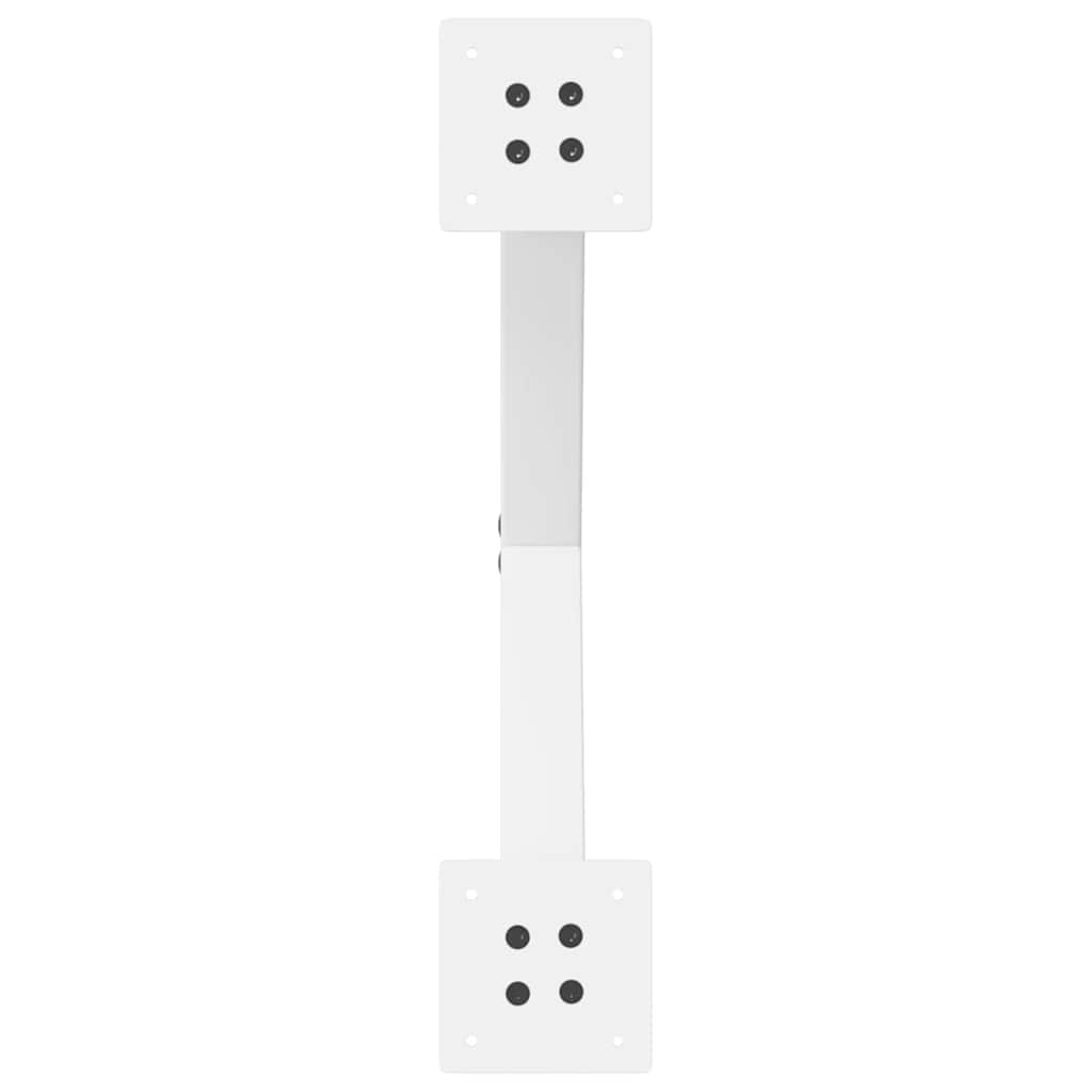 Πόδια Τραπεζιού Σαλονιού σε Σχήμα Χ, 2 τεμ. Λευκά 50x(42-43) εκ. Ατσάλι