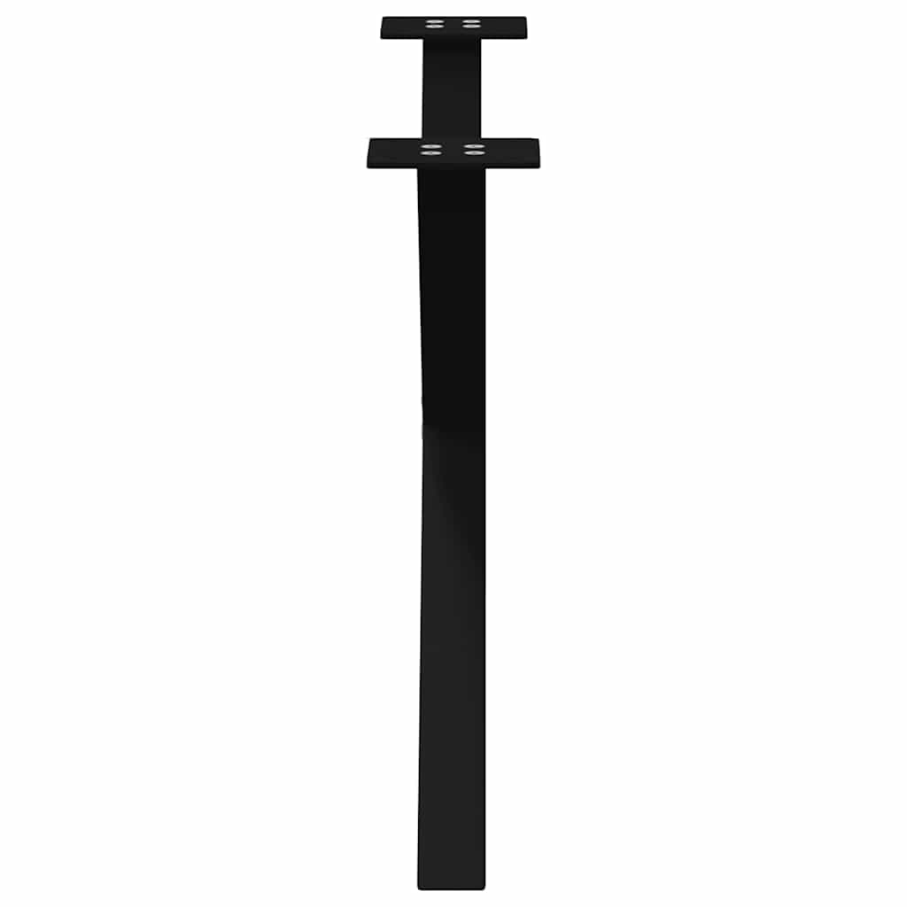 Πόδια Τραπεζιού Σαλονιού σε Σχήμα Χ, 2 τεμ. Μαύρο, Ατσάλι 70x(42-43) εκ.