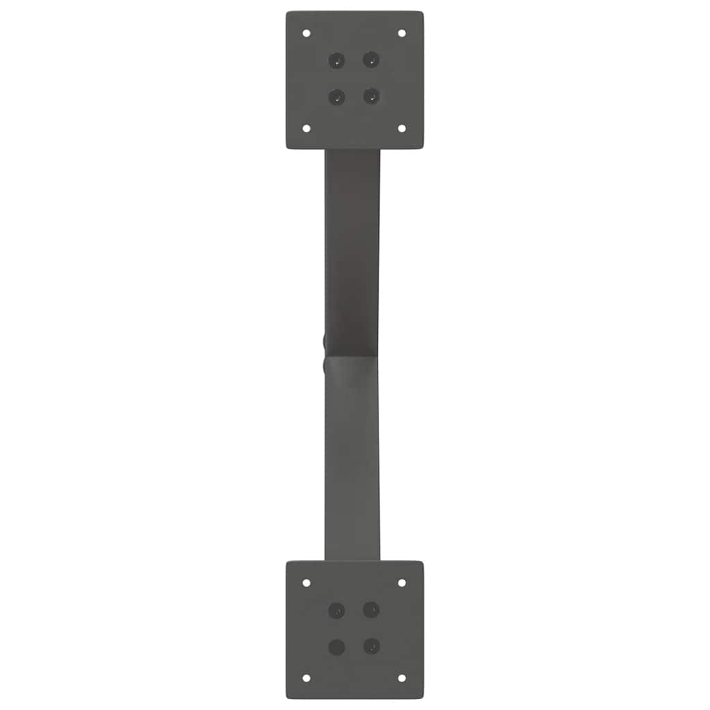 Πόδια Τραπεζαρίας σε Σχήμα Χ, 2 τεμ. Ανθρακί 57x(72-73) εκ. Ατσάλι