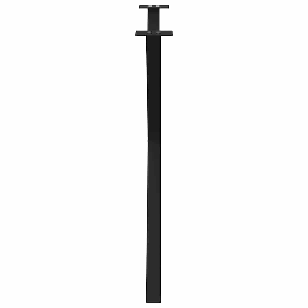 Πόδια Τραπεζαρίας σε Σχήμα Χ, 2 τεμ. Μαύρα 90x(72-73) εκ. Ατσάλι