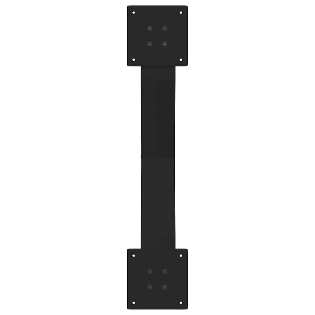 Πόδια Τραπεζιού Σαλονιού σε Σχήμα Χ, 2 τεμ. Μαύρο, Ατσάλι 70x(30-31) εκ.