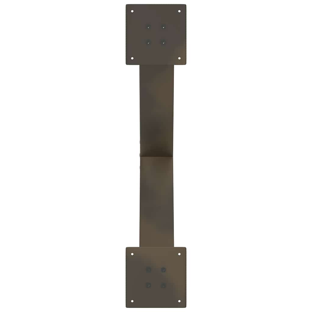 Πόδια Τραπεζιού Σαλονιού σε Σχήμα Χ, 2 τεμ. από Φυσικό Ατσάλι 70x(42-43) εκ. Ατσάλι