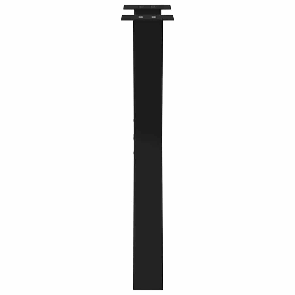 Πόδια Τραπεζαρίας σε Σχήμα Χ, 2 τεμ. Μαύρο, Ατσάλι 60x(72-73) εκ. - Pakobazaar