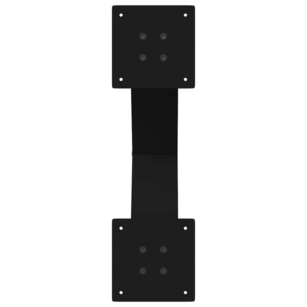 Πόδια Τραπεζαρίας σε Σχήμα Χ, 2 τεμ. Μαύρο, Ατσάλι 60x(72-73) εκ. - Pakobazaar