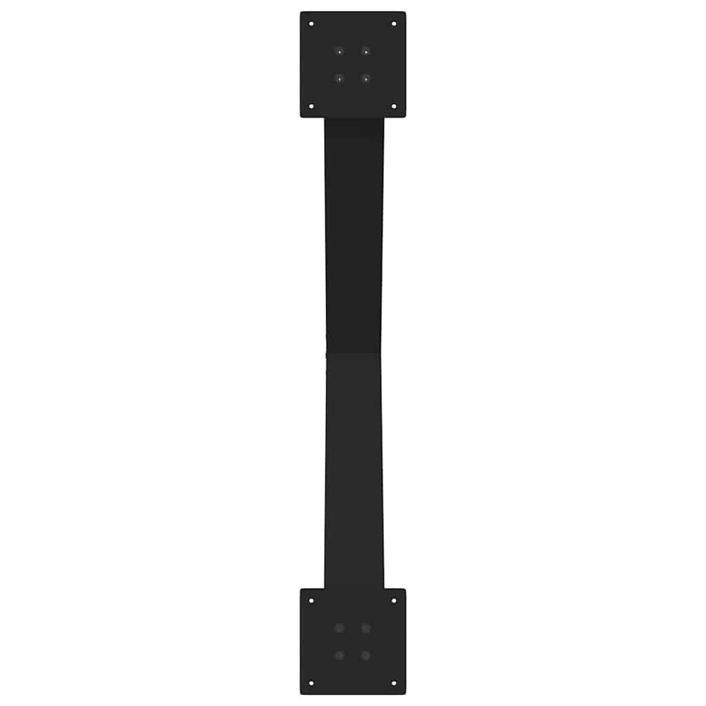 Πόδια Τραπεζαρίας σε Σχήμα Χ, 2 τεμ. Μαύρα 90x(72-73) εκ. Ατσάλι - Pakobazaar