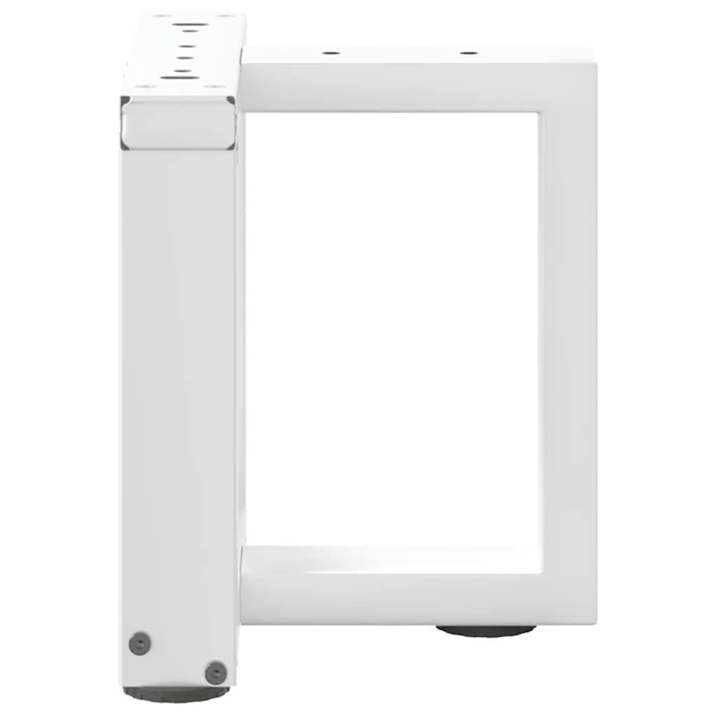 Πόδια Τραπεζιού Σαλονιού σε Σχήμα Τ, 2 τεμ. Λευκά 30x25x(30-31) εκ. Ατσάλι