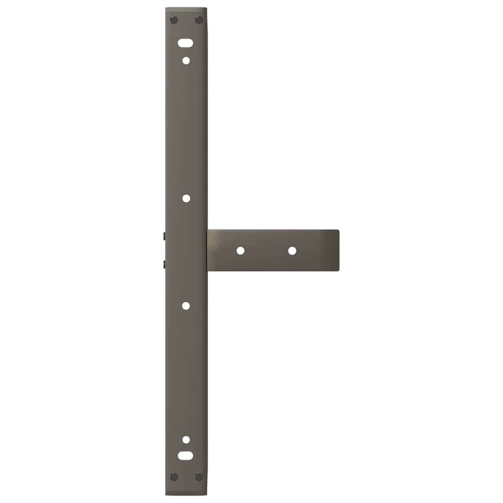 Πόδια Τραπεζιού Σαλονιού σε Σχήμα Τ, 2 τεμ. Μαύρο 60x25x(42-43) εκ. Ατσάλι