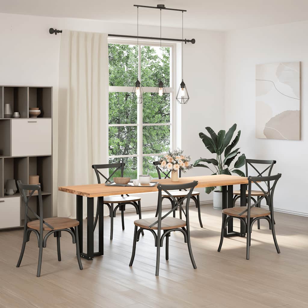 Πόδια Κονσόλας σε Σχήμα Τ, 2 τεμ. Μαύρο 25x28x(72-73) εκ. Ατσάλι