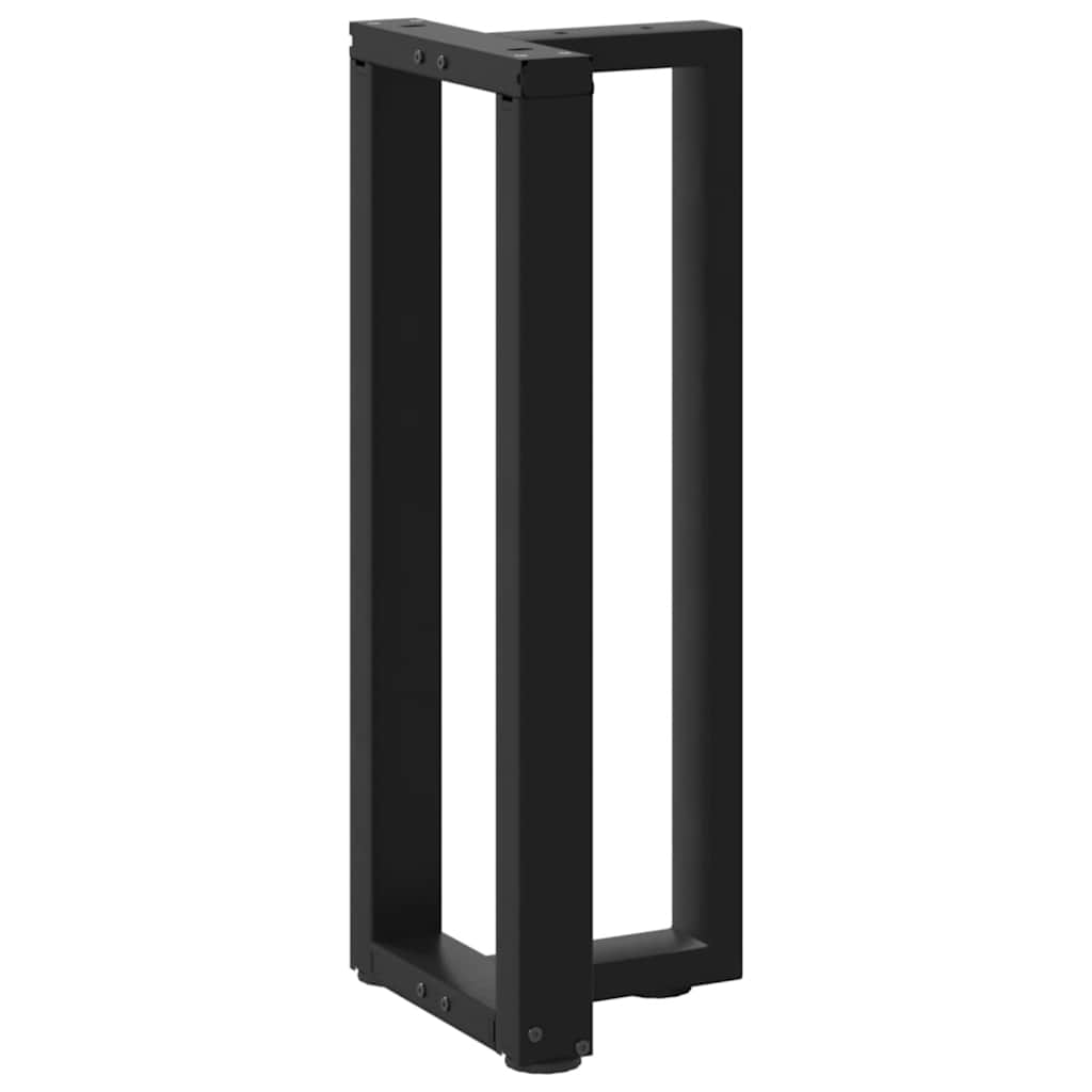 Πόδια Κονσόλας σε Σχήμα Τ, 2 τεμ. Μαύρο 25x28x(72-73) εκ. Ατσάλι