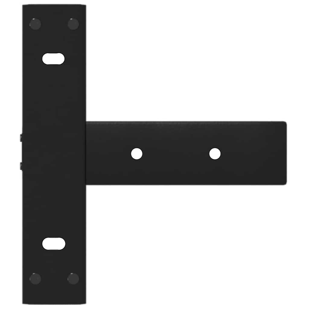 Πόδια Κονσόλας σε Σχήμα Τ, 2 τεμ. Μαύρο 25x28x(72-73) εκ. Ατσάλι