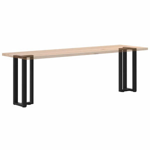 Πόδια Κονσόλας σε Σχήμα Τ, 2 τεμ. Μαύρο 25x28x(72-73) εκ. Ατσάλι