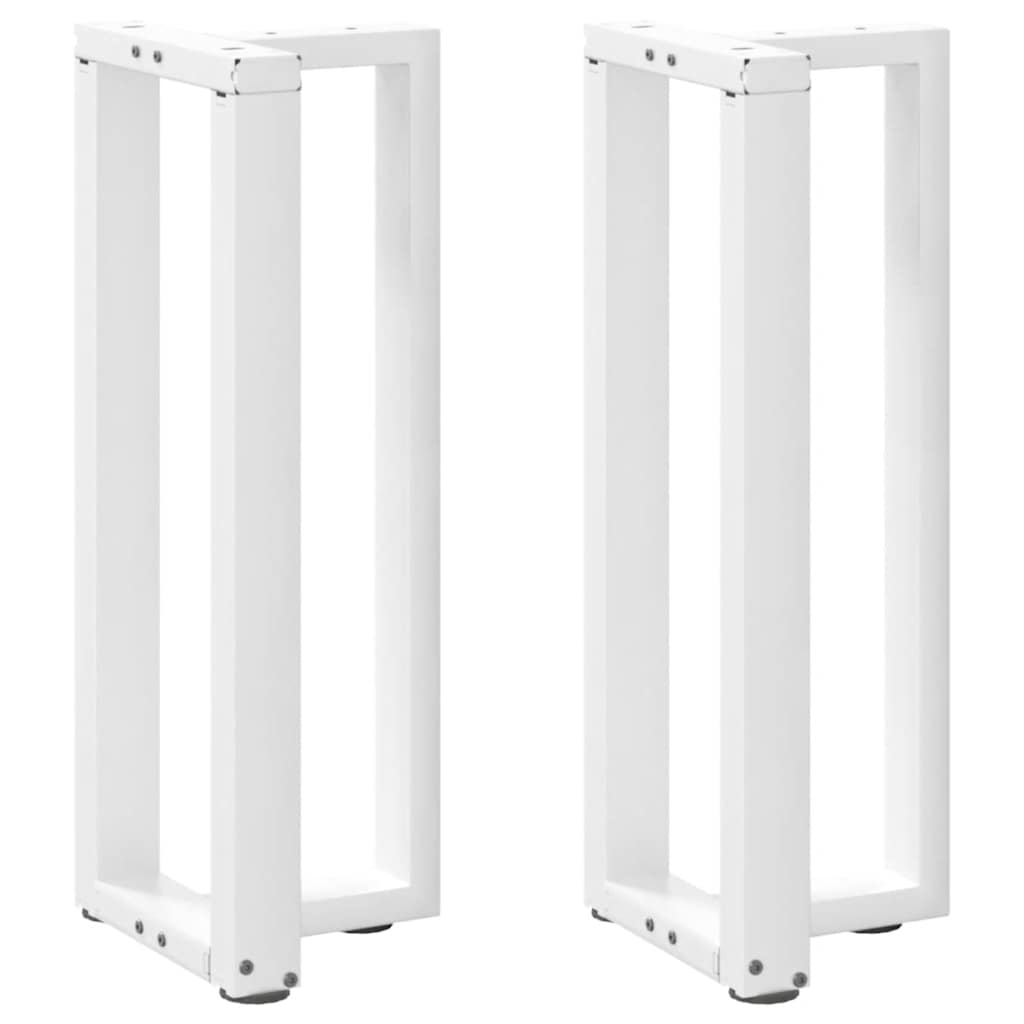 Πόδια Κονσόλας σε Σχήμα Τ, 2 τεμ. Λευκά 25x28x(72-73) εκ. Ατσάλι