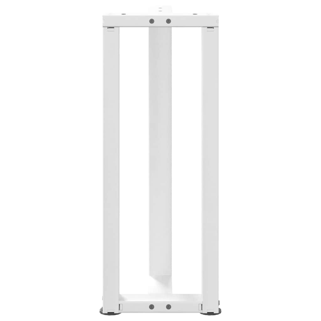 Πόδια Κονσόλας σε Σχήμα Τ, 2 τεμ. Λευκά 25x28x(72-73) εκ. Ατσάλι