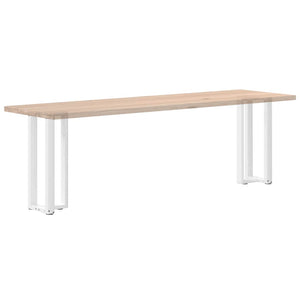 Πόδια Κονσόλας σε Σχήμα Τ, 2 τεμ. Λευκά 25x28x(72-73) εκ. Ατσάλι