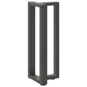 Πόδια Κονσόλας σε Σχήμα Τ, 2 τεμ. Ανθρακί 25x28x(72-73) εκ. Ατσάλι