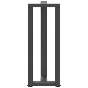 Πόδια Κονσόλας σε Σχήμα Τ, 2 τεμ. Ανθρακί 25x28x(72-73) εκ. Ατσάλι