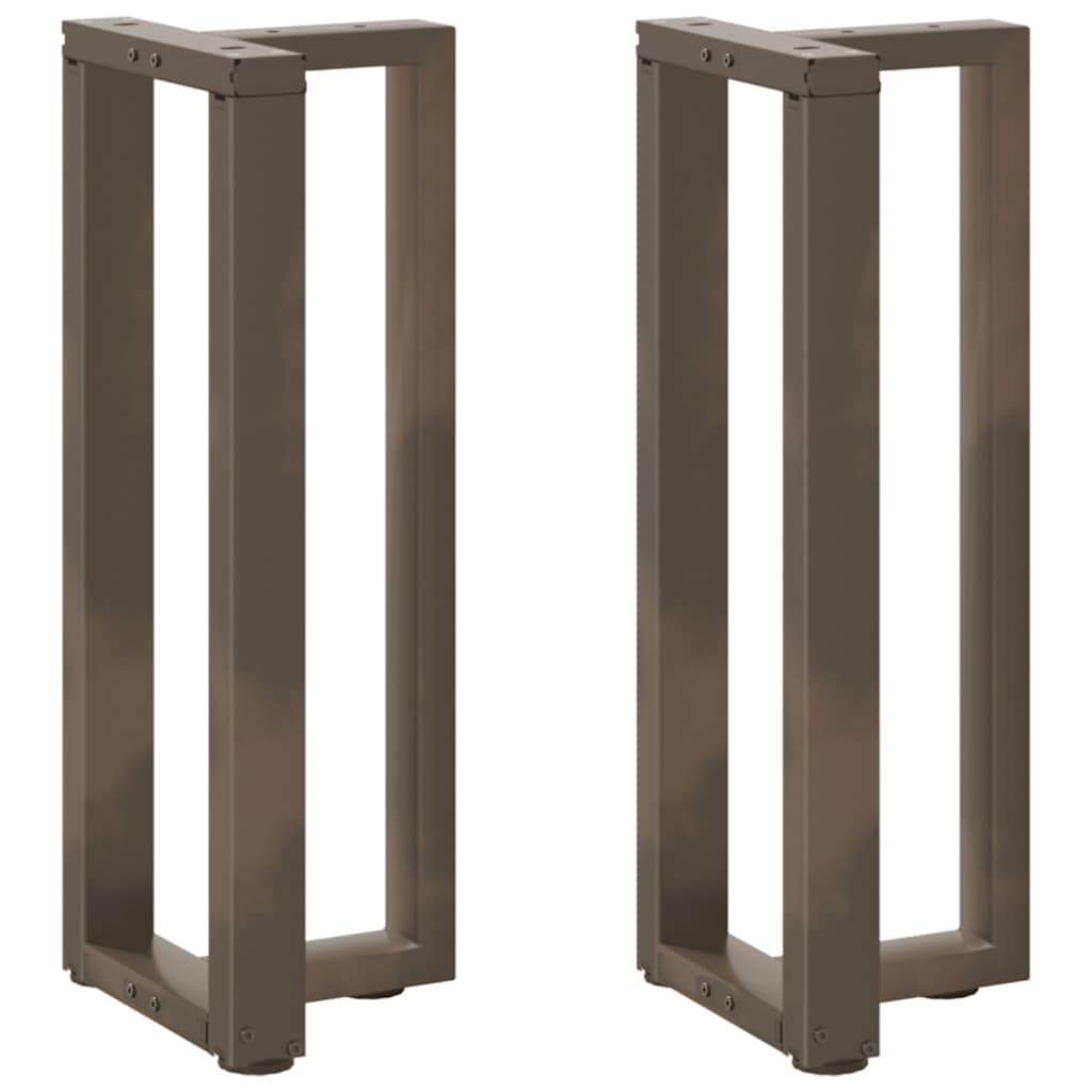 Πόδια Κονσόλας σε Σχήμα Τ, 2 τεμ. Μαύρο 25x28x(72-73) εκ. Ατσάλι