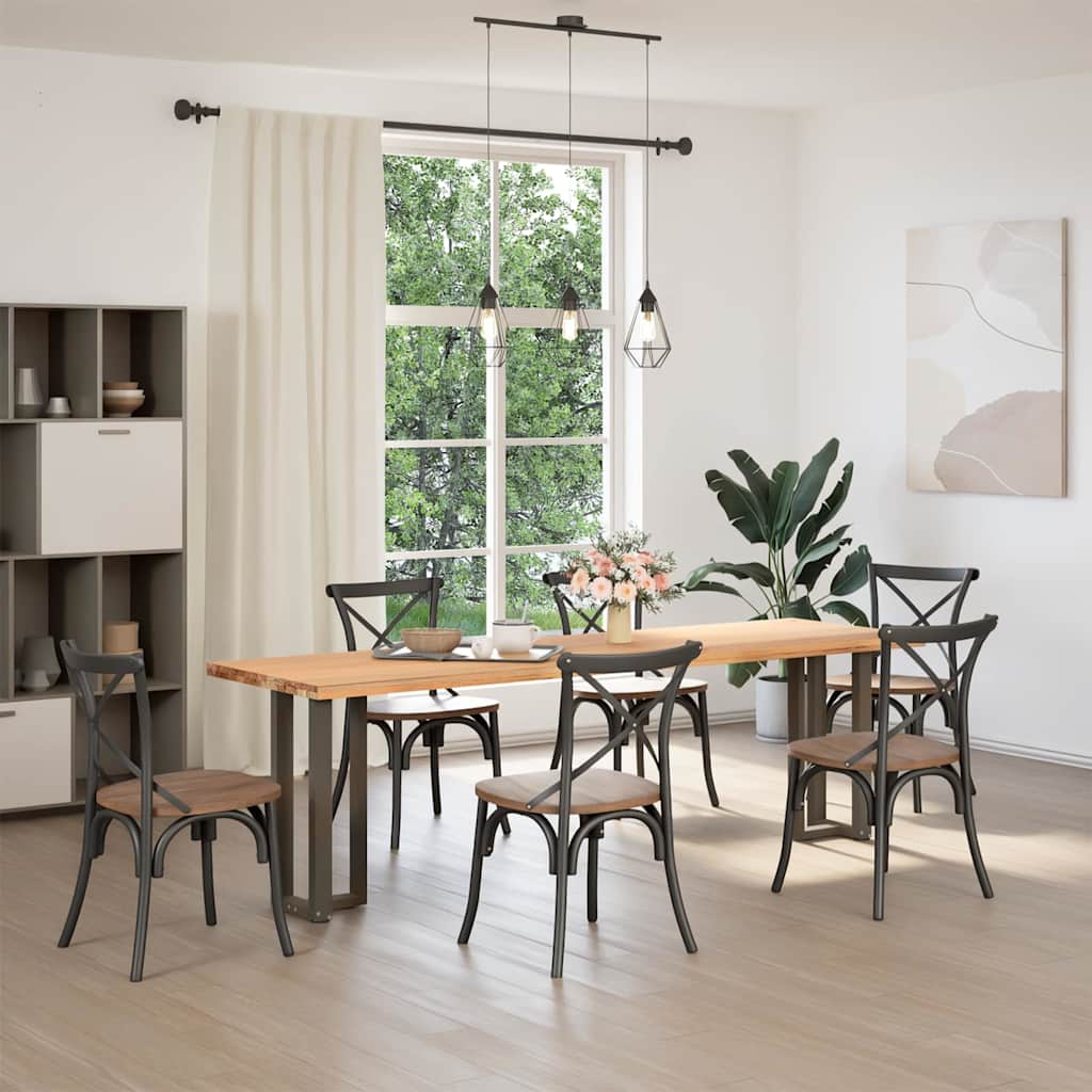 Πόδια Κονσόλας σε Σχήμα Τ, 2 τεμ. Μαύρο 25x28x(72-73) εκ. Ατσάλι