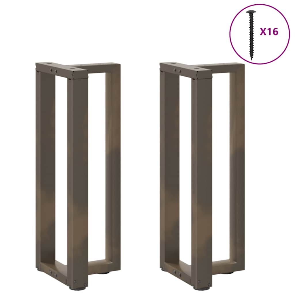 Πόδια Κονσόλας σε Σχήμα Τ, 2 τεμ. Μαύρο 25x28x(72-73) εκ. Ατσάλι