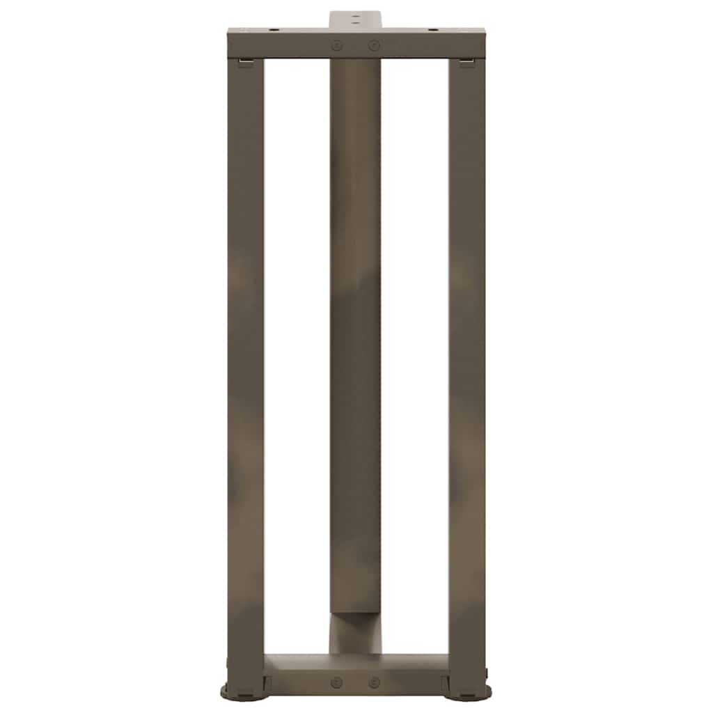 Πόδια Κονσόλας σε Σχήμα Τ, 2 τεμ. Μαύρο 25x28x(72-73) εκ. Ατσάλι