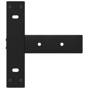 Πόδια Κονσόλας σε Σχήμα Τ, 2 τεμ. Μαύρο 38x25x(72-73) εκ. Ατσάλι