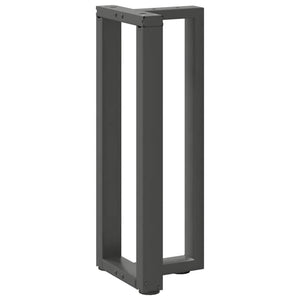 Πόδια Κονσόλας σε Σχήμα Τ, 2 τεμ. Ανθρακί 38x25x(72-73) εκ. Ατσάλι