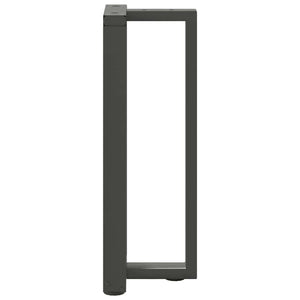 Πόδια Κονσόλας σε Σχήμα Τ, 2 τεμ. Ανθρακί 38x25x(72-73) εκ. Ατσάλι