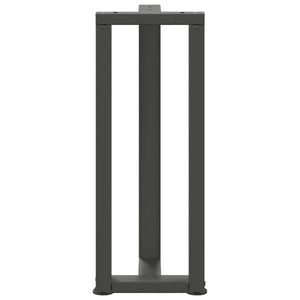 Πόδια Κονσόλας σε Σχήμα Τ, 2 τεμ. Ανθρακί 38x25x(72-73) εκ. Ατσάλι
