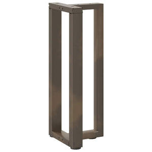 Πόδια Κονσόλας σε Σχήμα Τ, 2 τεμ. Μαύρο 38x25x(72-73) εκ. Ατσάλι