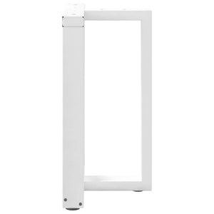 Πόδια Τραπεζαρίας σε Σχήμα Τ, 2 τεμ. Λευκά 50x35x(72-73) εκ. Ατσάλι