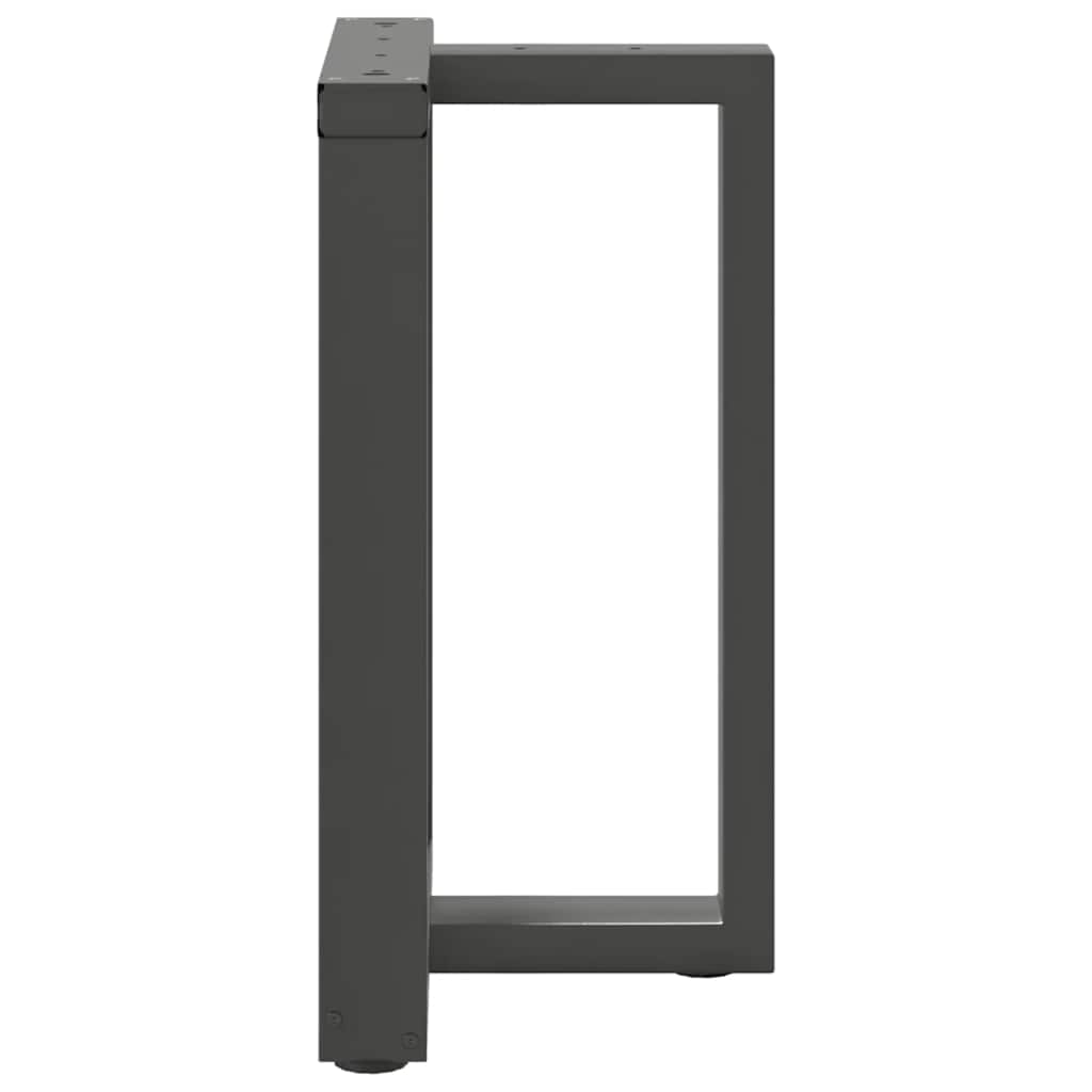 Πόδια Τραπεζαρίας σε Σχήμα Τ, 2 τεμ. Ανθρακί 50x35x(72-73) εκ. Ατσάλι