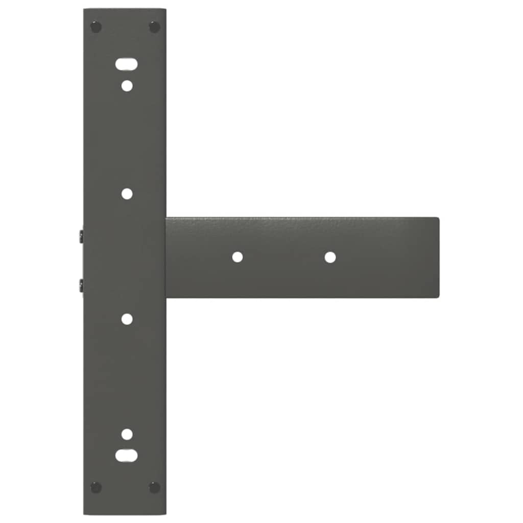 Πόδια Τραπεζαρίας σε Σχήμα Τ, 2 τεμ. Ανθρακί 50x35x(72-73) εκ. Ατσάλι