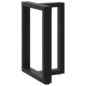 Πόδια Τραπεζαρίας σε Σχήμα Τ, 2 τεμ. Μαύρο 60x35x(72-73) εκ. Ατσάλι