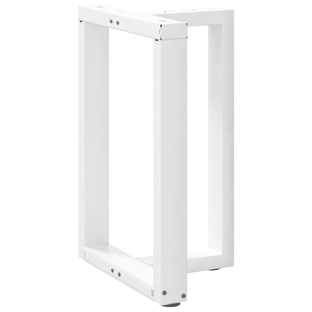 Πόδια Τραπεζαρίας σε Σχήμα Τ, 2 τεμ. Λευκά 60x35x(72-73) εκ. Ατσάλι