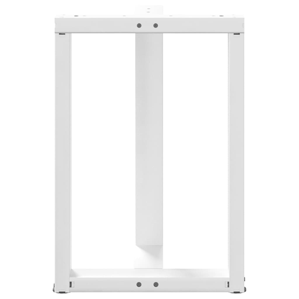 Πόδια Τραπεζαρίας σε Σχήμα Τ, 2 τεμ. Λευκά 60x35x(72-73) εκ. Ατσάλι