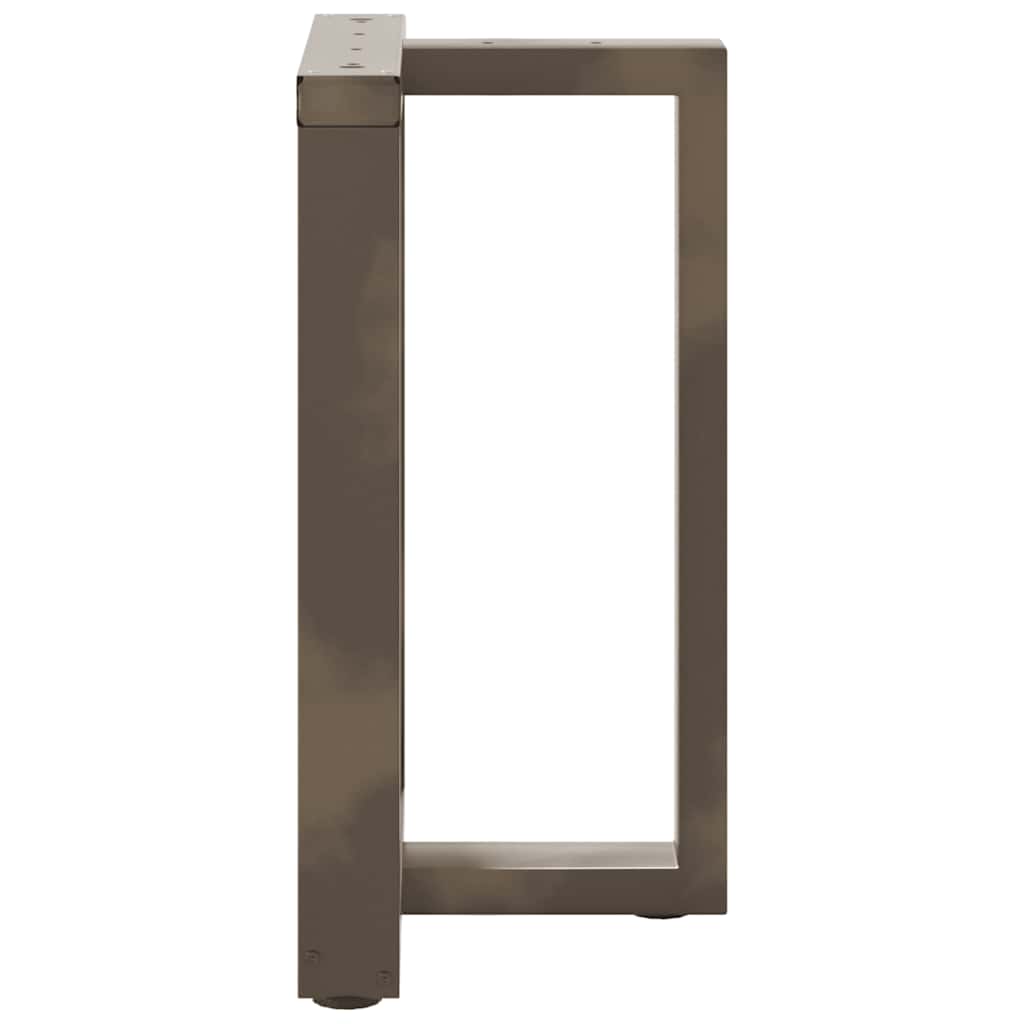 Πόδια Τραπεζαρίας σε Σχήμα Τ, 2 τεμ. Μαύρο 60x35x(72-73) εκ. Ατσάλι - Pakobazaar