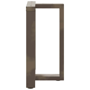 Πόδια Τραπεζαρίας σε Σχήμα Τ, 2 τεμ. Μαύρο 60x35x(72-73) εκ. Ατσάλι - Pakobazaar