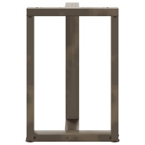 Πόδια Τραπεζαρίας σε Σχήμα Τ, 2 τεμ. Μαύρο 60x35x(72-73) εκ. Ατσάλι - Pakobazaar