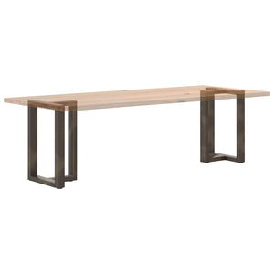 Πόδια Τραπεζαρίας σε Σχήμα Τ, 2 τεμ. Μαύρο 60x35x(72-73) εκ. Ατσάλι - Pakobazaar