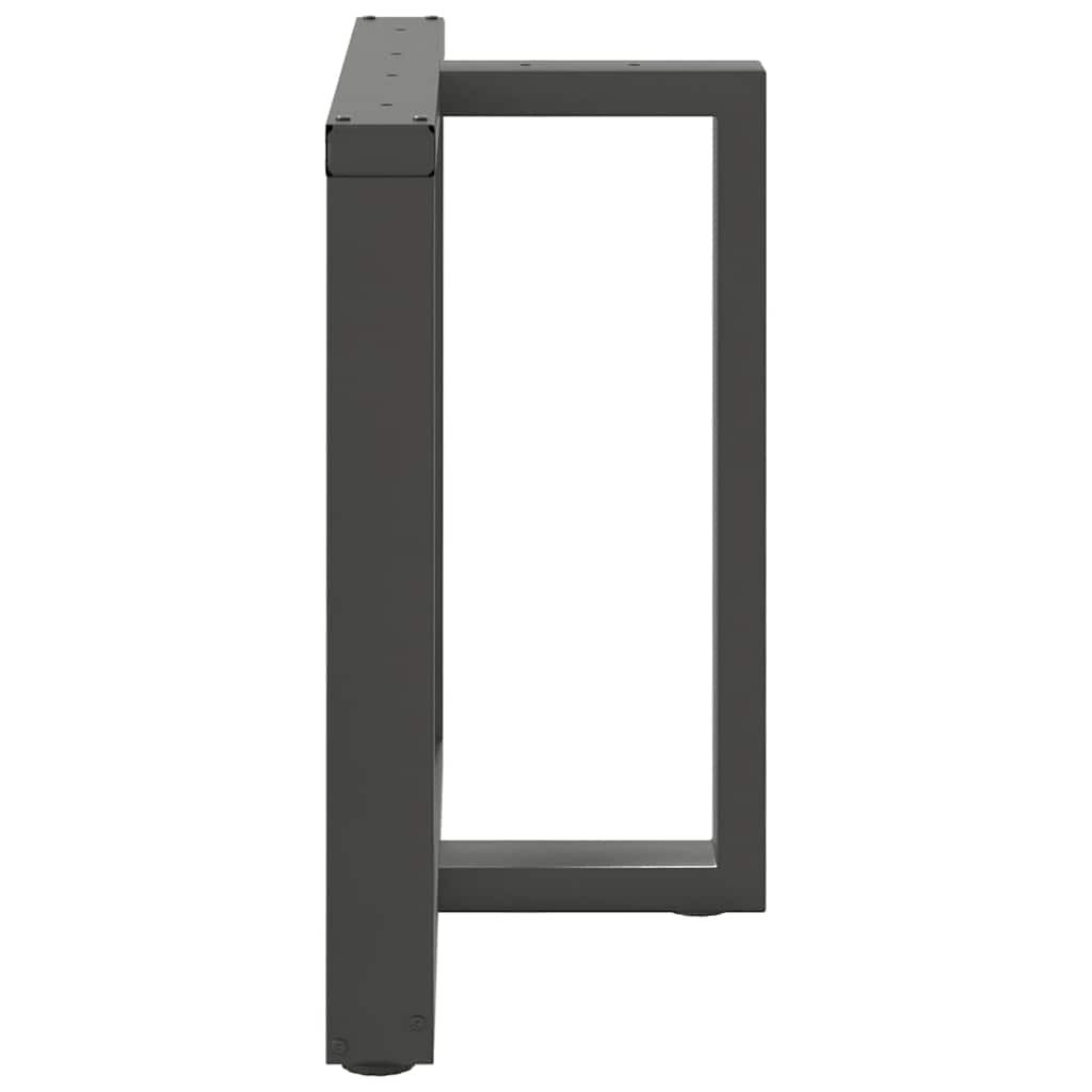 Πόδια Τραπεζαρίας σε Σχήμα Τ, 2 τεμ. Ανθρακί 70x35x(72-73) εκ. Ατσάλι