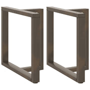 Πόδια Τραπεζαρίας σε Σχήμα Τ, 2 τεμ. Μαύρο 70x35x(72-73) εκ. Ατσάλι