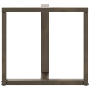Πόδια Τραπεζαρίας σε Σχήμα Τ, 2 τεμ. Μαύρο 70x35x(72-73) εκ. Ατσάλι