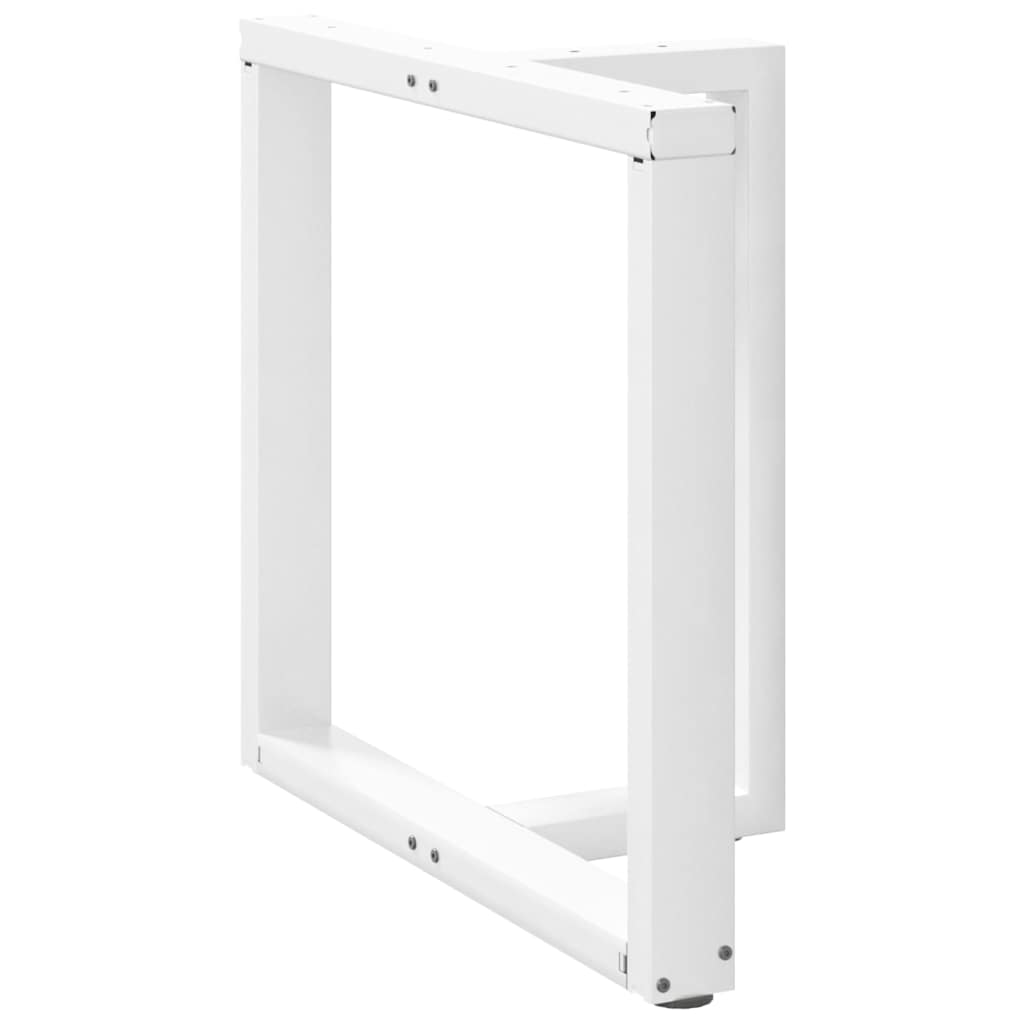 Πόδια Τραπεζαρίας σε Σχήμα Τ, 2 τεμ. Λευκά 80x35x(72-73) εκ. Ατσάλι - Pakobazaar