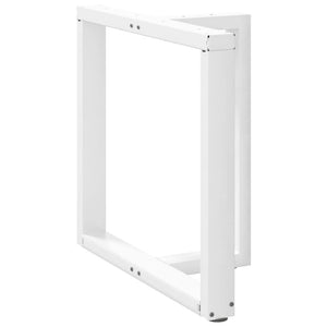 Πόδια Τραπεζαρίας σε Σχήμα Τ, 2 τεμ. Λευκά 80x35x(72-73) εκ. Ατσάλι - Pakobazaar